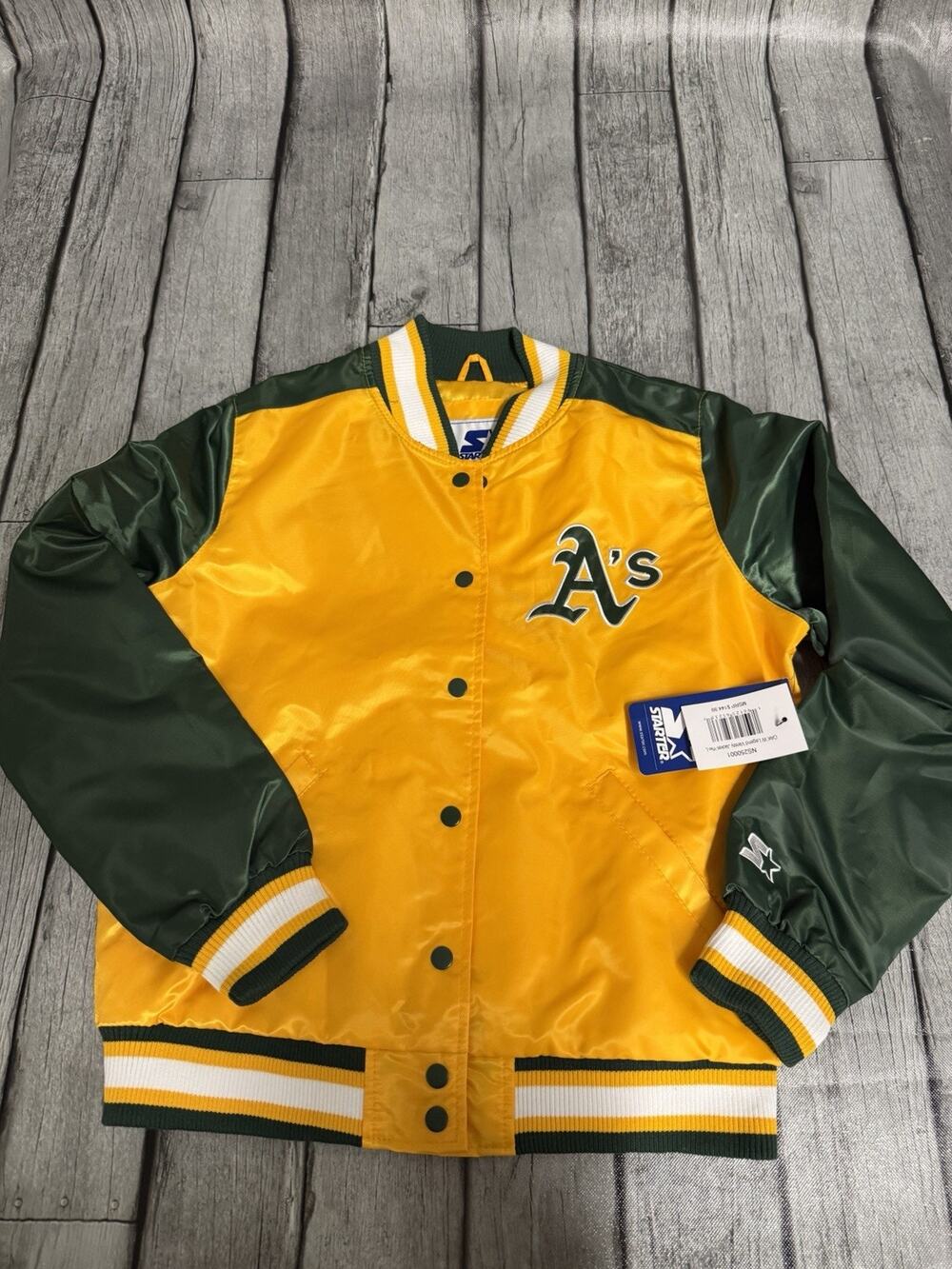 NWT Women's Starter Oakland Athletics "The Legend" full-snap Satin Jacket Large